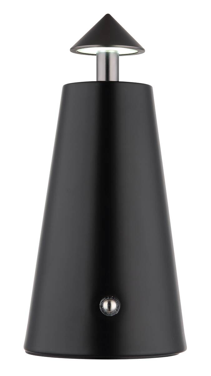 GLOBO LED-Tischleuchte mattschwarz Chrom Metall Kunststoff Stein H/D: ca. 19x9 cm 1 Brennstellen