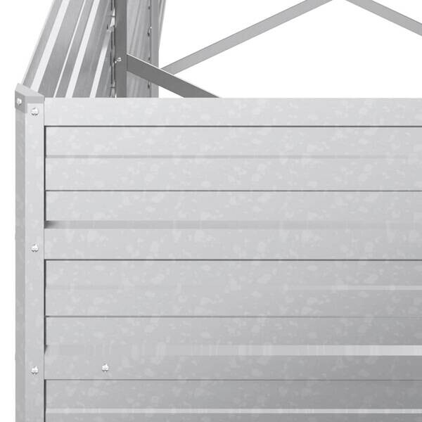 Garten-Hochbeet silber Stahl B/H/L: ca. 40x45x320 cm