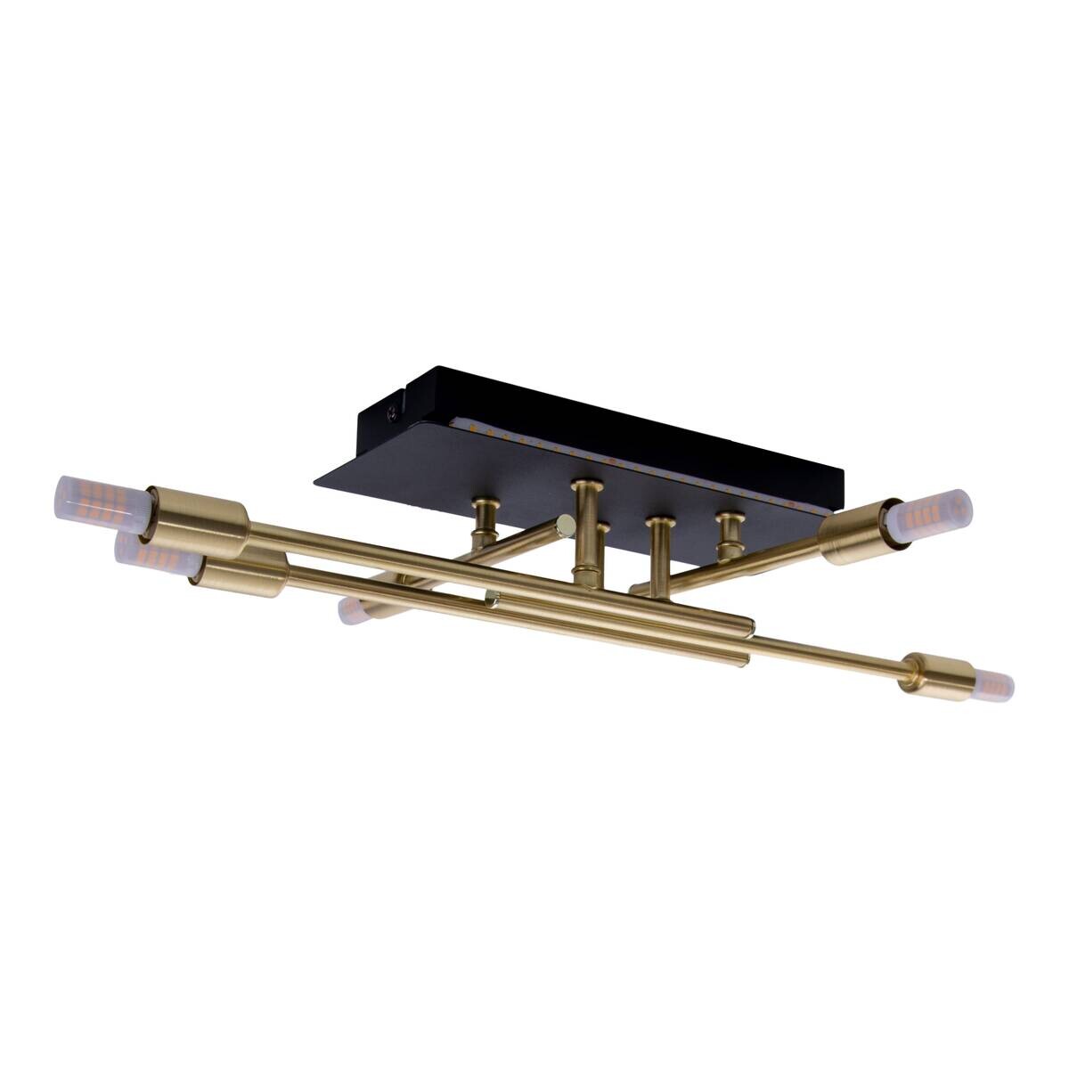 Näve Leuchten Deckenleuchte 1392745 messing Metall B/H/T: ca. 25,2x10x45,1 cm G9 5 Brennstellen