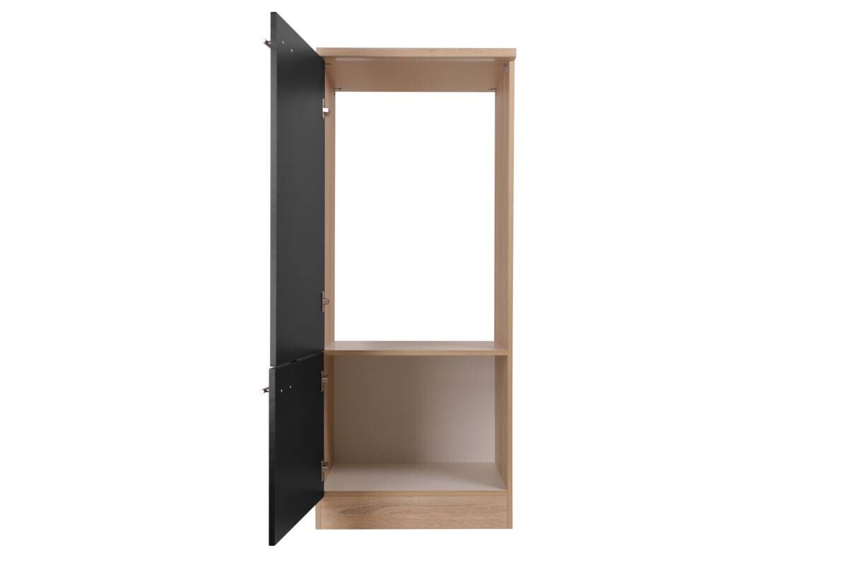 Kühlumbauschrank Merle schwarz B/H/T: ca. 30x200x60 cm
