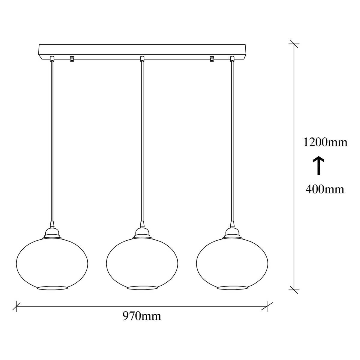 Pendelleuchte grau Rauch Metall Glas B/H/T/L: ca. 97x120x97x97 cm E27 1 Brennstellen
