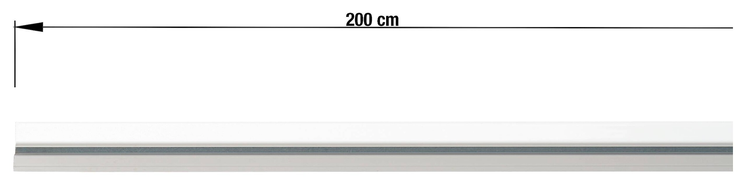 ondeco Alu-Schiene Level weiß Metall L: ca. 200 cm 1 Läufe