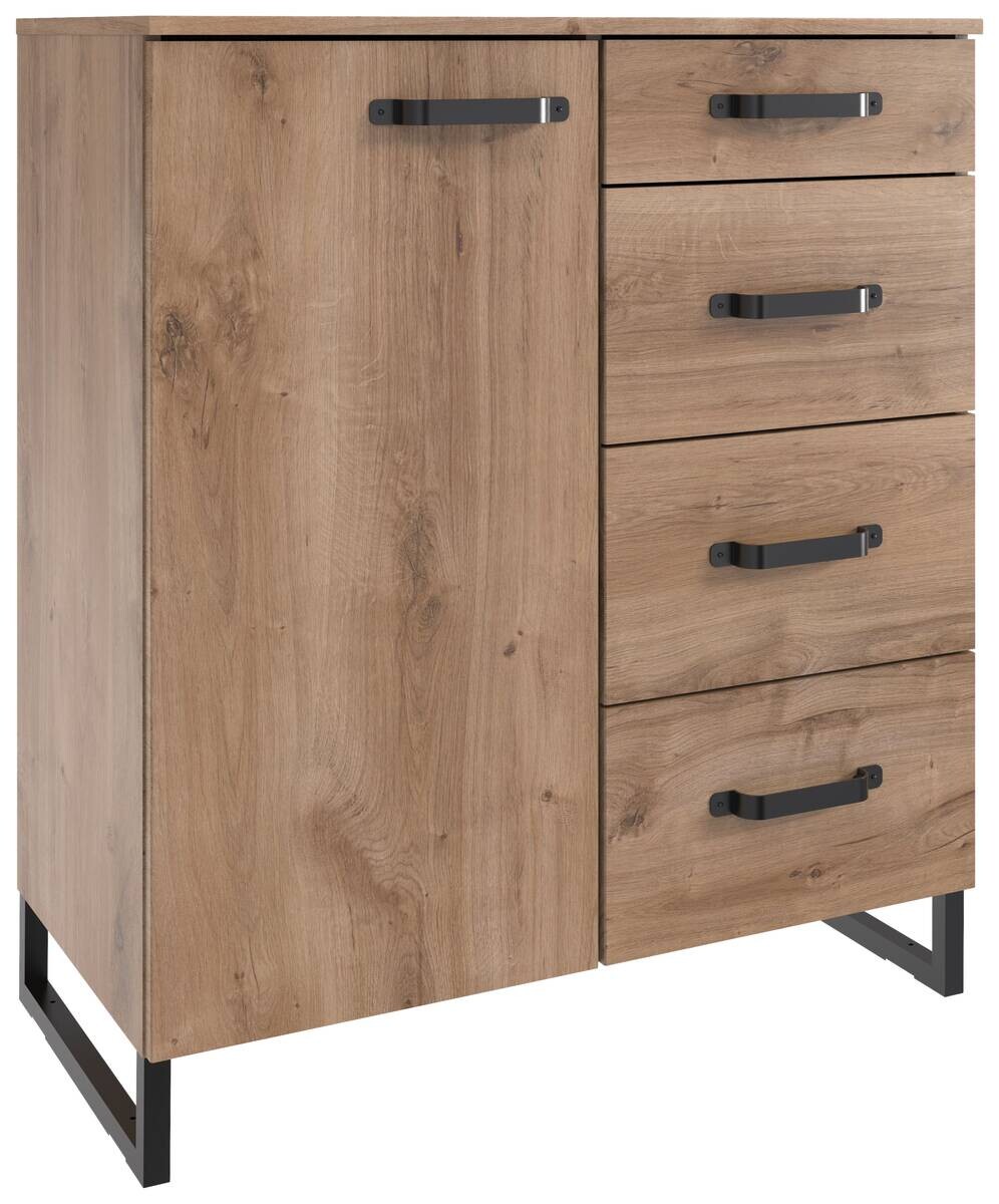 Kombikommode Detroit Plankeneiche Nachbildung B/H/T: ca. 81x92x41 cm