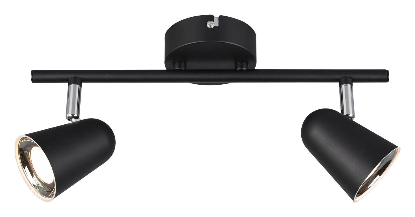 Spot schwarz Kunststoff B/H/L: ca. 34x17x9 cm 2 Brennstellen