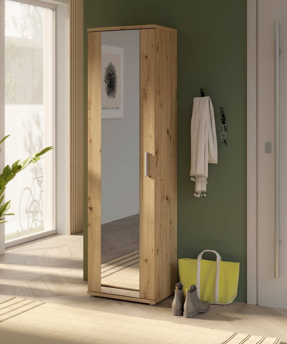 Mehrzweckschrank Eiche Artisan Nachbildung B/H/T: ca. 50x179x35 cm