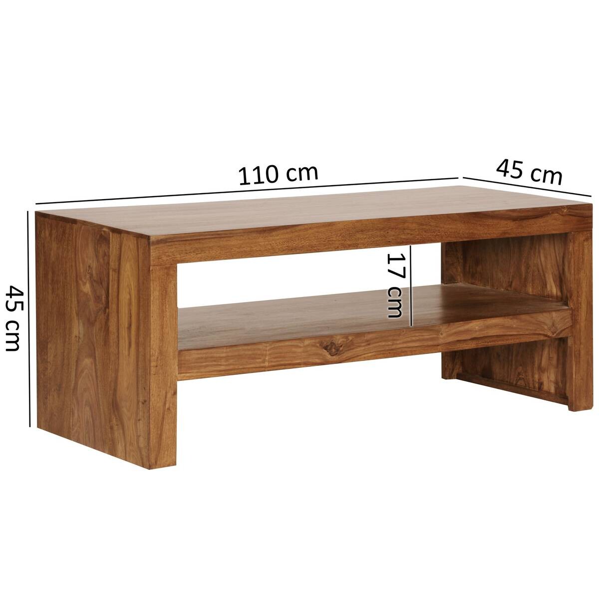 Wohnling Couchtisch braun B/H/T: ca. 110x45x45 cm