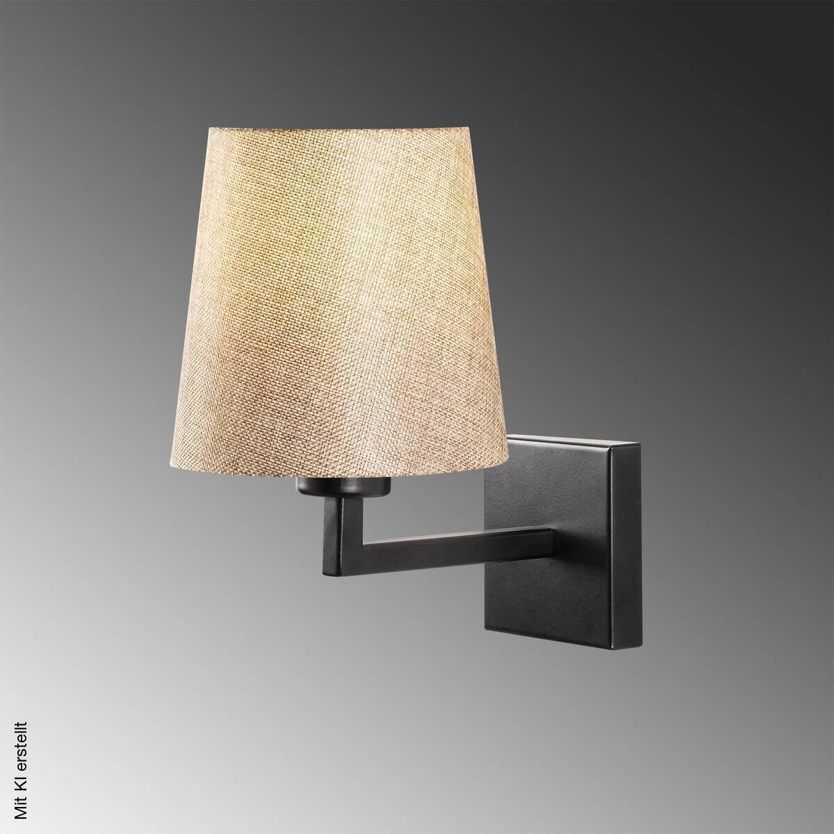 Opviq Wandleuchte creme schwarz Eisen B/H/L: ca. 24x30x18 cm E27 1 Brennstellen