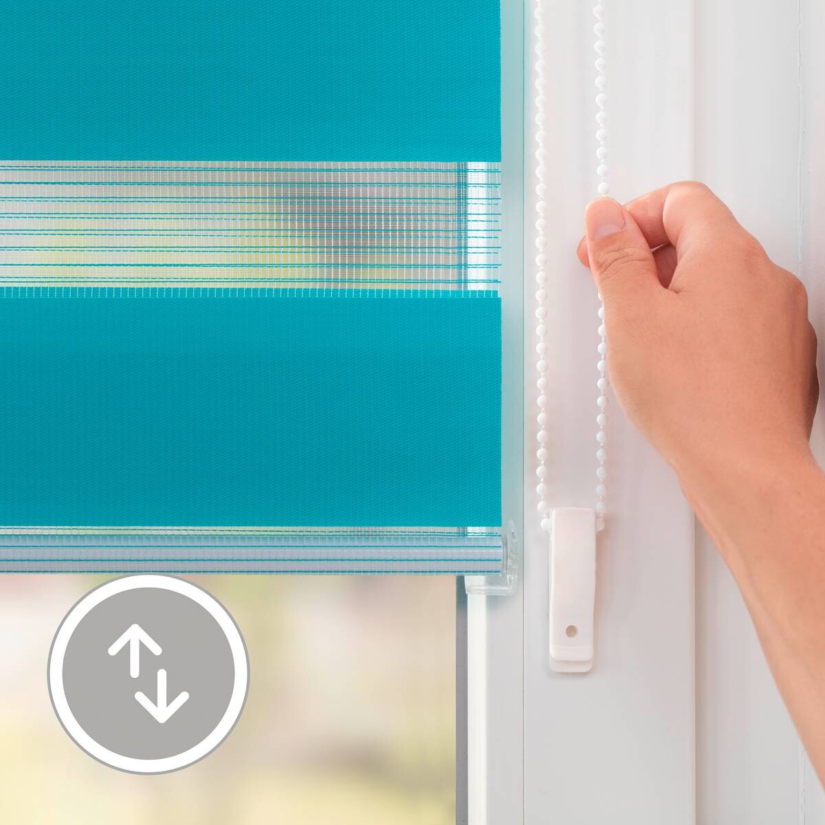 LICHTBLICK Doppelrollo Duo blau B/L: ca. 90x150 cm