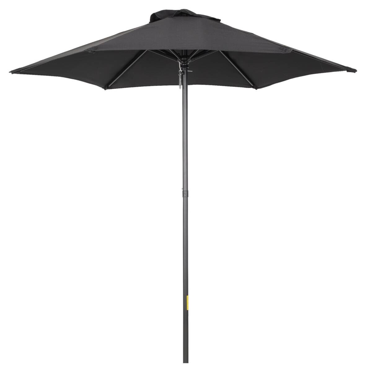 Outsunny Sonnenschirm schwarz Polyester B/H/L: ca. 196x204x196 cm