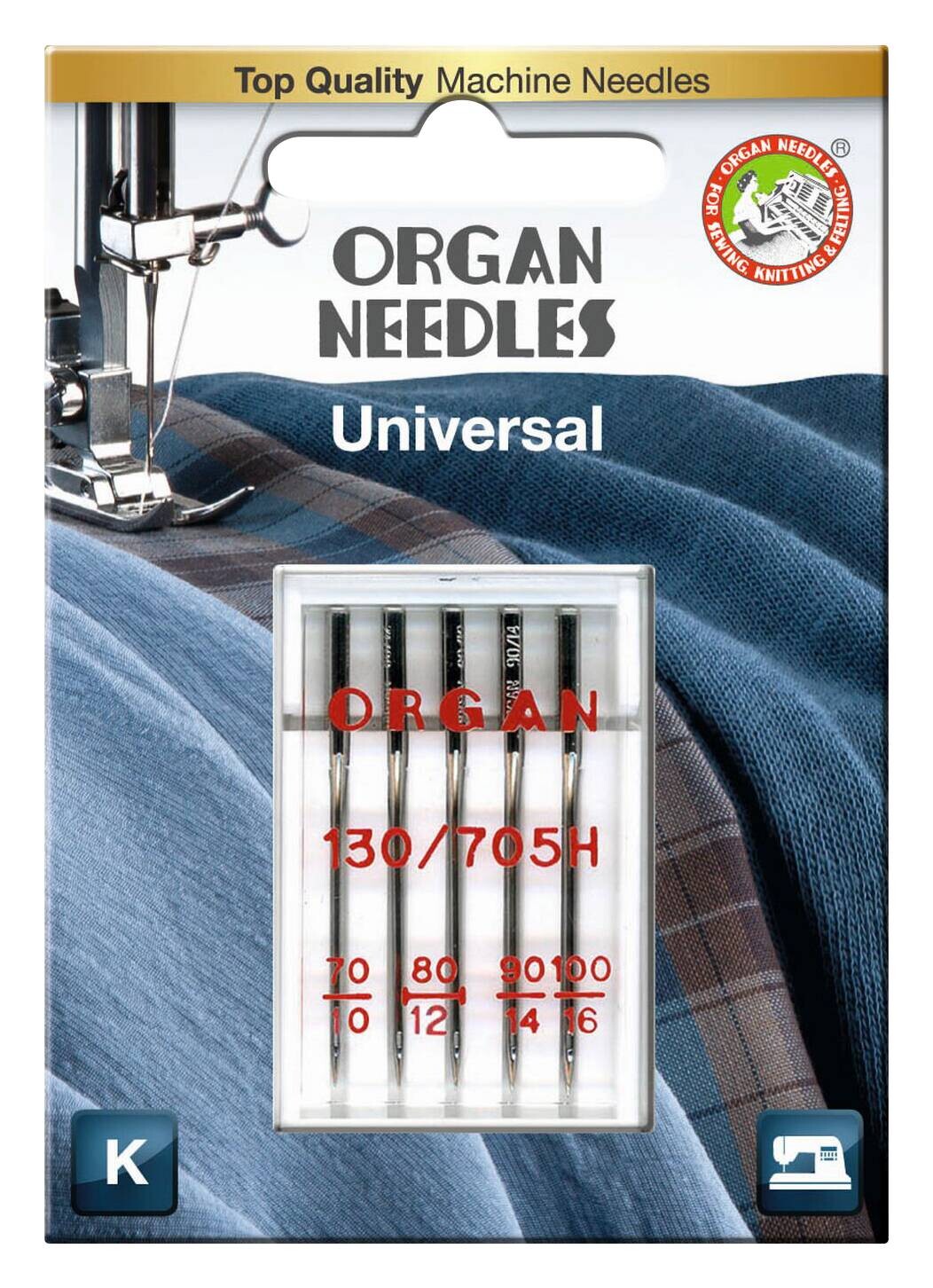 Organ Nähmaschinennadeln silber Stahl 4er Pack