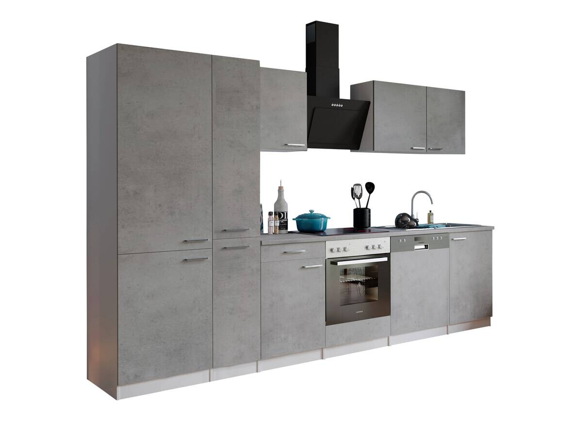 Respekta Küchenblock Malia Beton Optik B/H/T: ca. 310x200x60 cm
