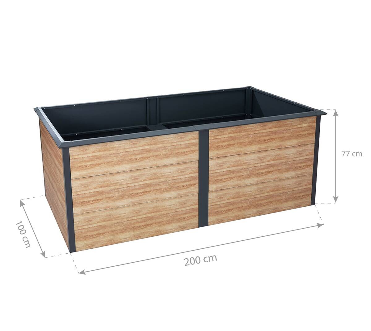 Westmann Hochbeet Primus-Multi XL anthrazit Metall B/H/T: ca. 200x77x100 cm