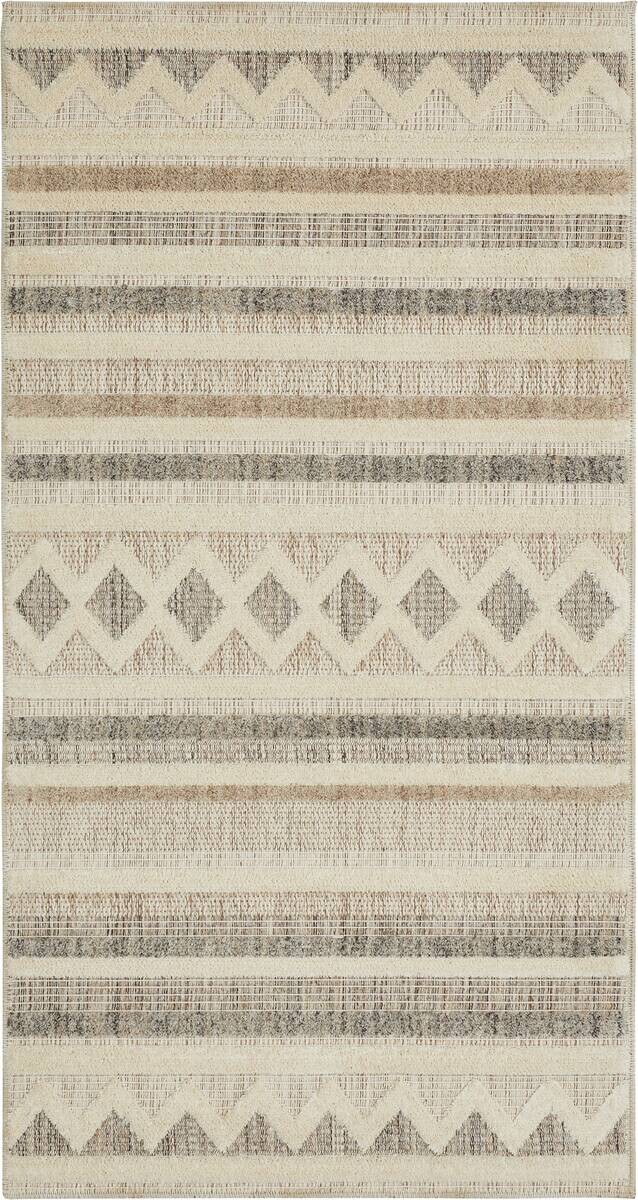 Webteppich Crosby Cremegrau B/L: ca. 80x150 cm