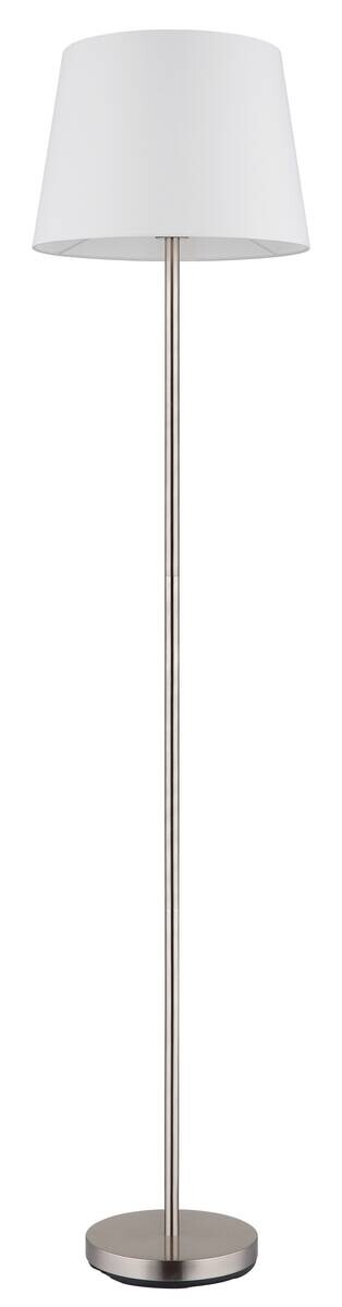 GLOBO Stehlampe JORIS 40100101 nickel weiß schwarz Metall Textil H/D: ca. 151x35 cm 1 Brennstellen