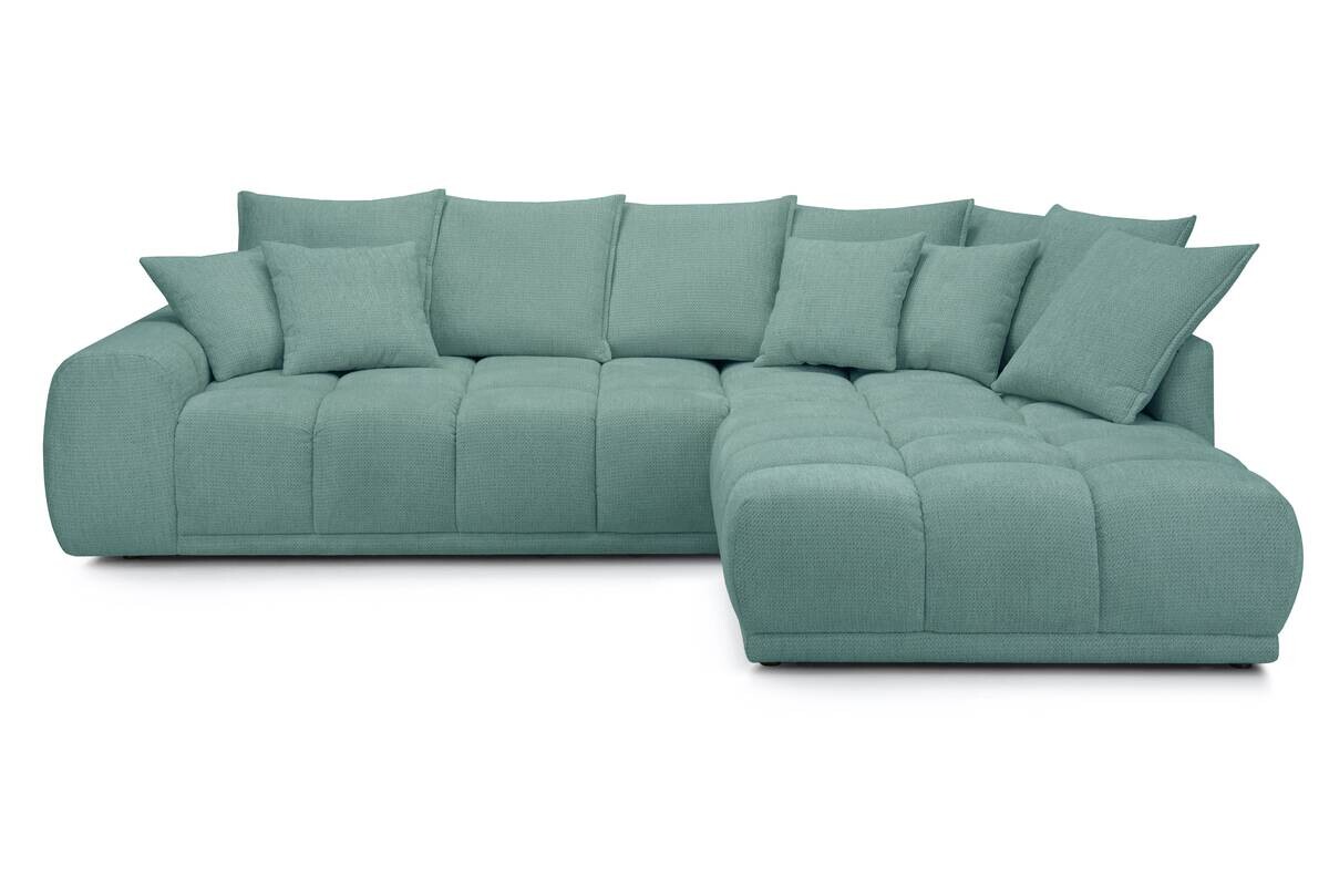 Ecksofa blaugrau Microfaser B/H/T: ca. 312x97x229 cm
