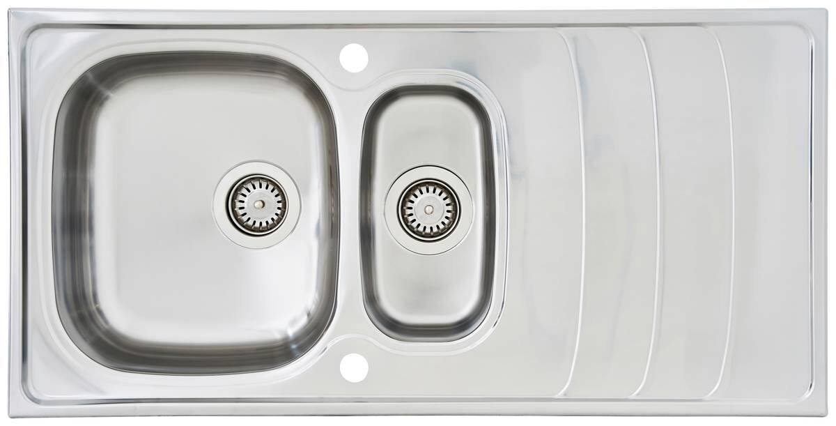 Respekta Einbauspüle Miami 100 x 50 Edelstahl B/H/T: ca. 100x19x50 cm