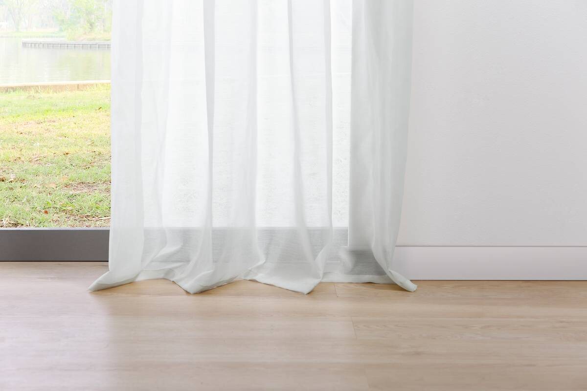 Ösenvorhang 2er Pack Pure weiß B/L: ca. 135x245 cm