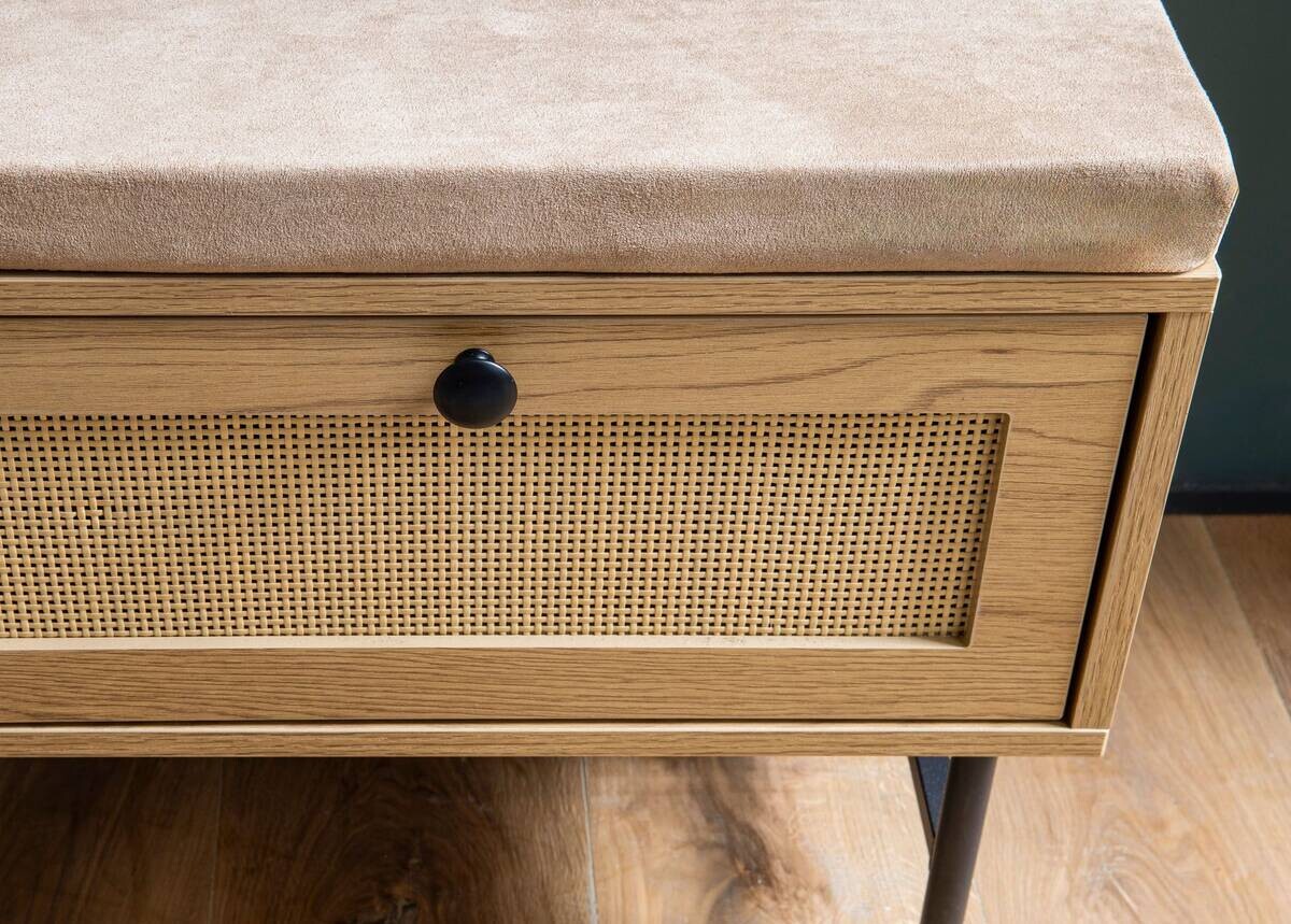 Schuhbank natur Eiche Optik B/H/T: ca. 100x48x38 cm