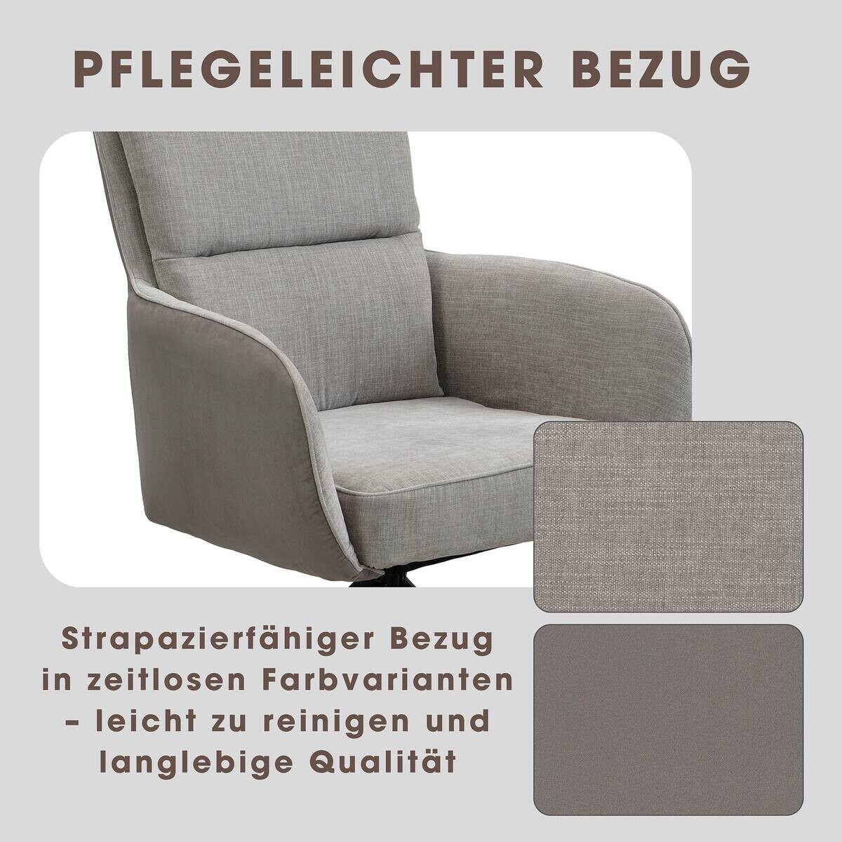 Stuhl TINO, 2er-Set schwarz grau Metall Microfaser B/H/T: ca. 62x94x70 cm