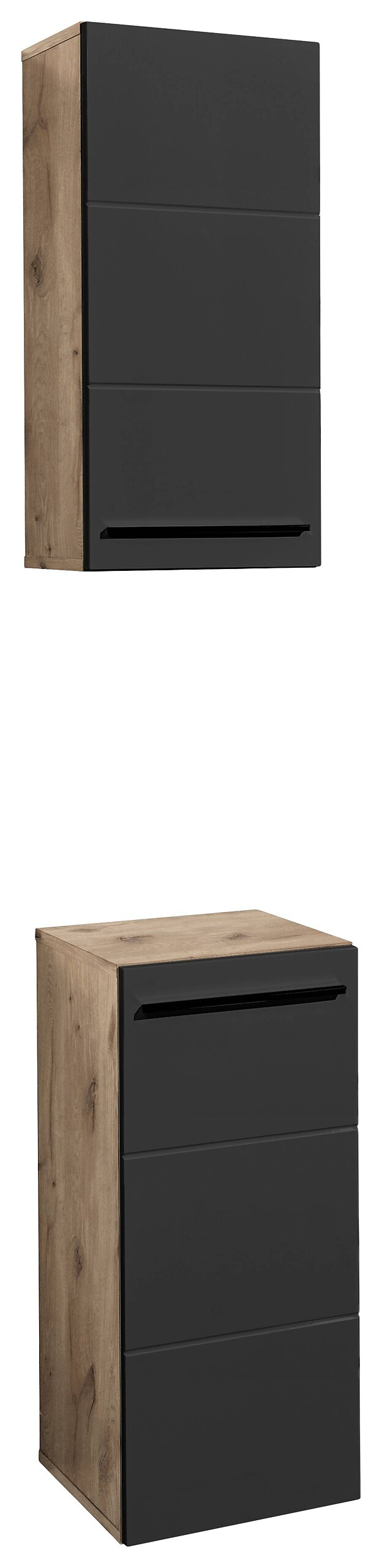 Hängeschrank Vista Oak Eiche Viking Nachbildung schwarz matt B/H/T: ca. 34x70x23 cm