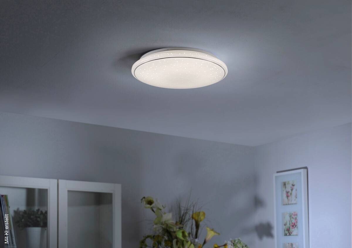 Just Light Deckenleuchte 14364-16 weiß Metall Kunststoff H/D: ca. 10x44 cm
