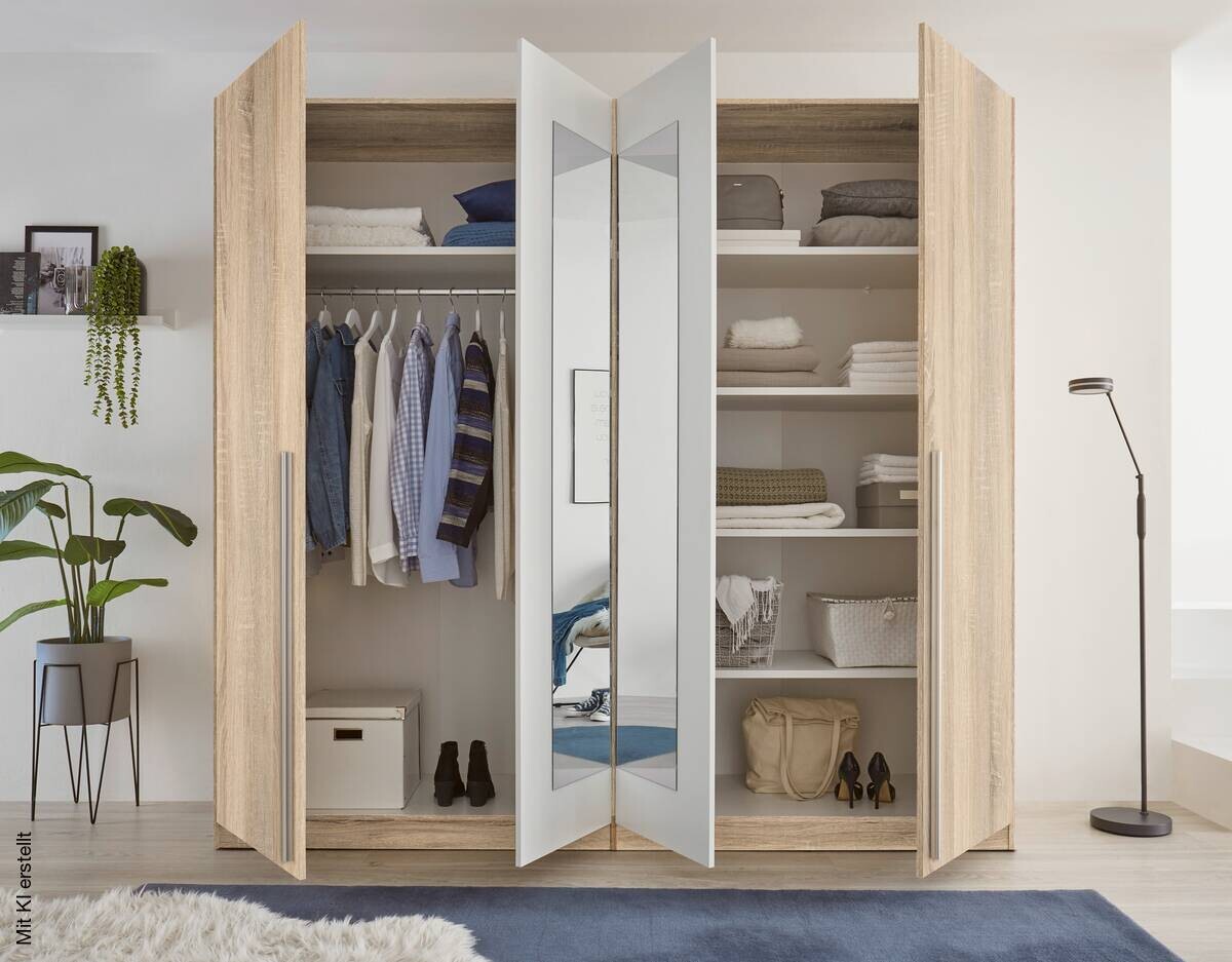 Kleiderschrank Cano Eiche San-Remo Nachbildung B/H/T: ca. 228x213x62 cm