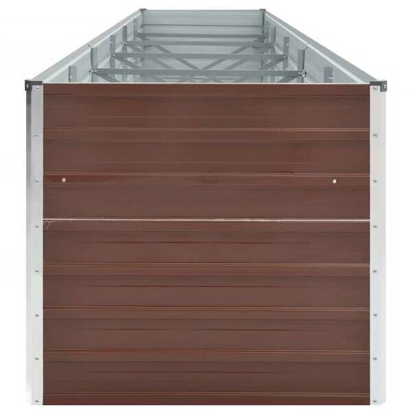 Garten-Hochbeet braun Stahl B/H/L: ca. 80x77x480 cm
