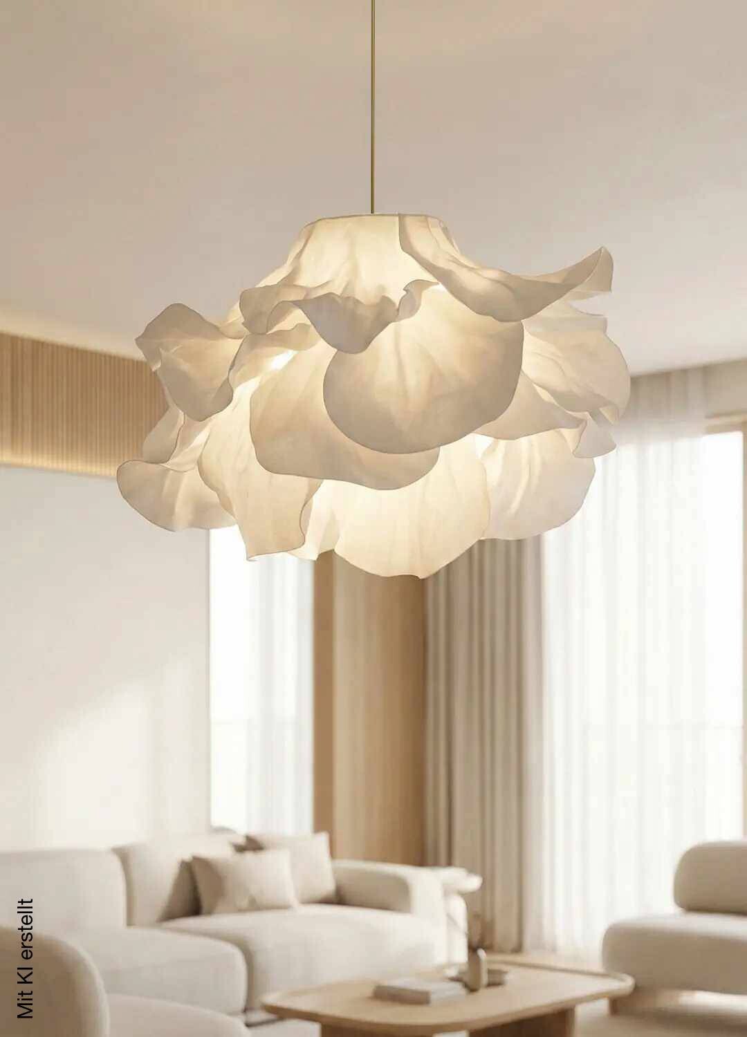 Opviq Pendelleuchte weiß Kunststoff B/H/T/L/D: ca. 58x120x58x58x58 cm E27 1 Brennstellen
