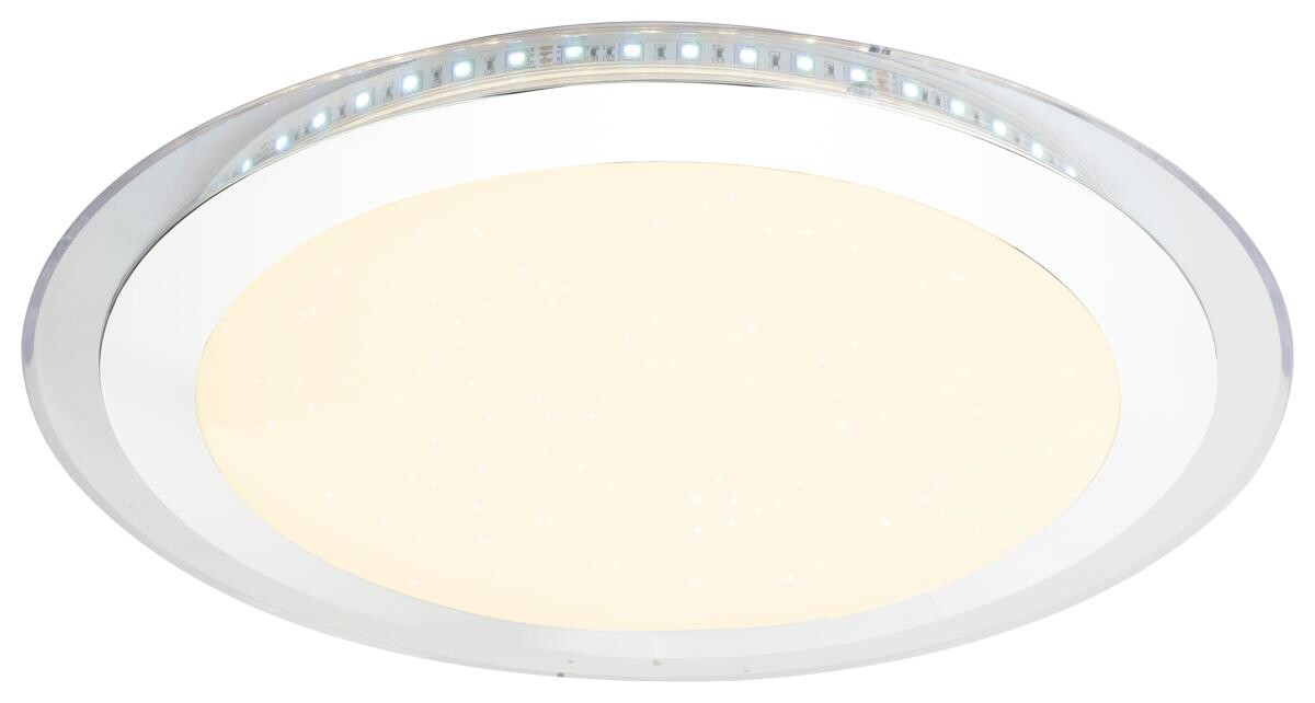 GLOBO Deckenleuchte Nicole weiß Chrom Kunststoff H/D: ca. 8x41 cm