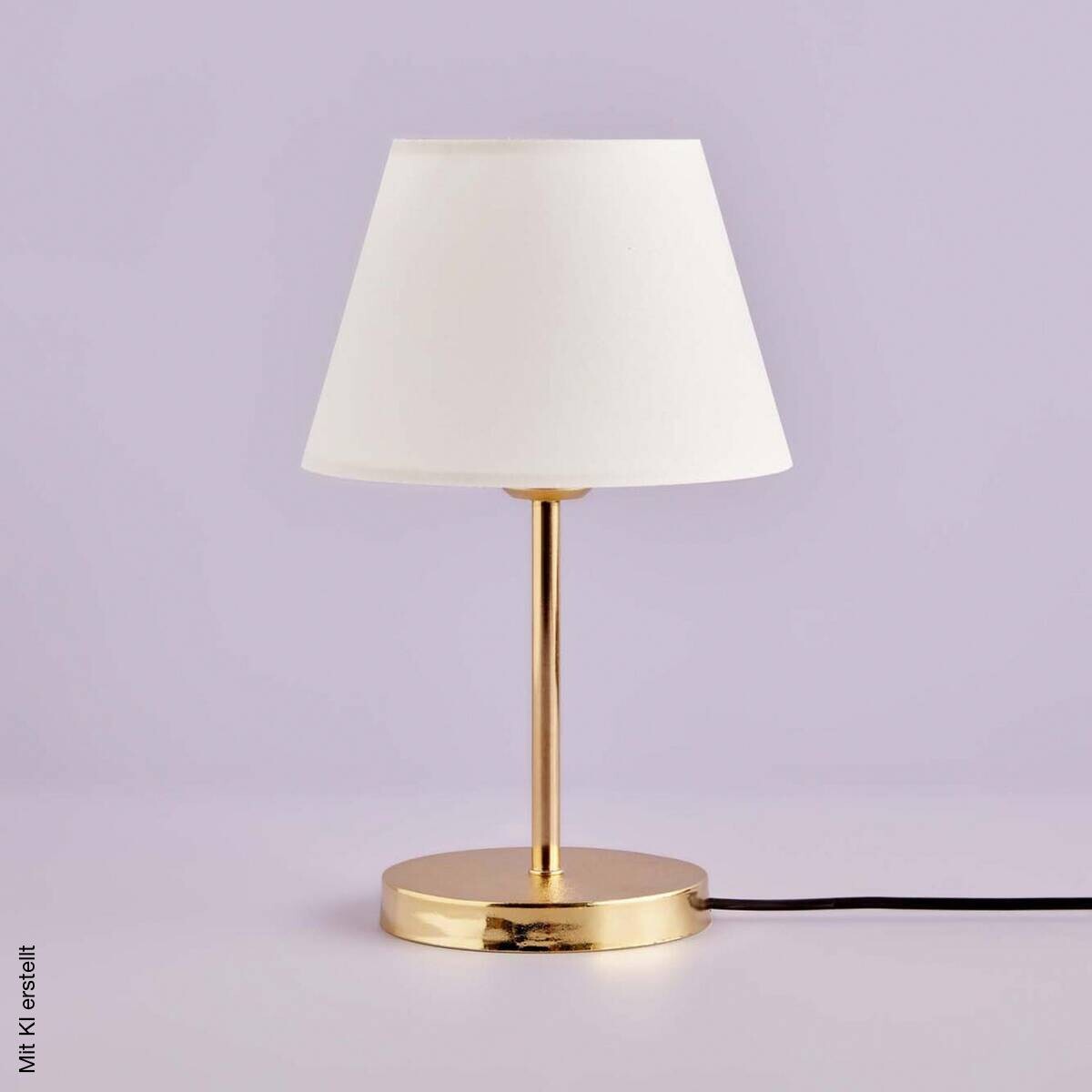 Opviq Tischleuchte weiß gold Metall Stoff B/H/L: ca. 22x37x22 cm E27 1 Brennstellen