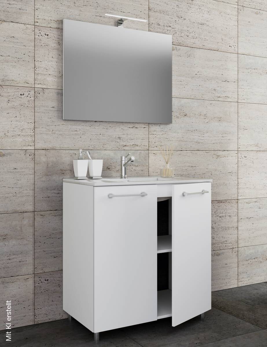 Waschplatz 3tlg-Gilos weiß B/H/T: ca. 80x86x46 cm
