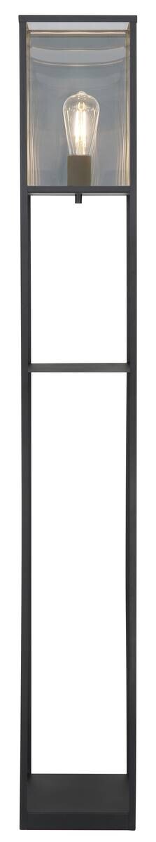 GLOBO Stehleuchte schwarz Metall Kunststoff B/H/L: ca. 20x140x20 cm E27 1 Brennstellen