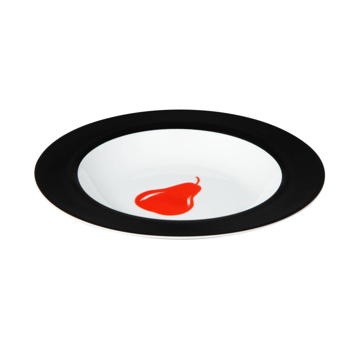 BENETTON Essteller tief BENETTON FRUITS grau Porzellan D: ca. 21 cm