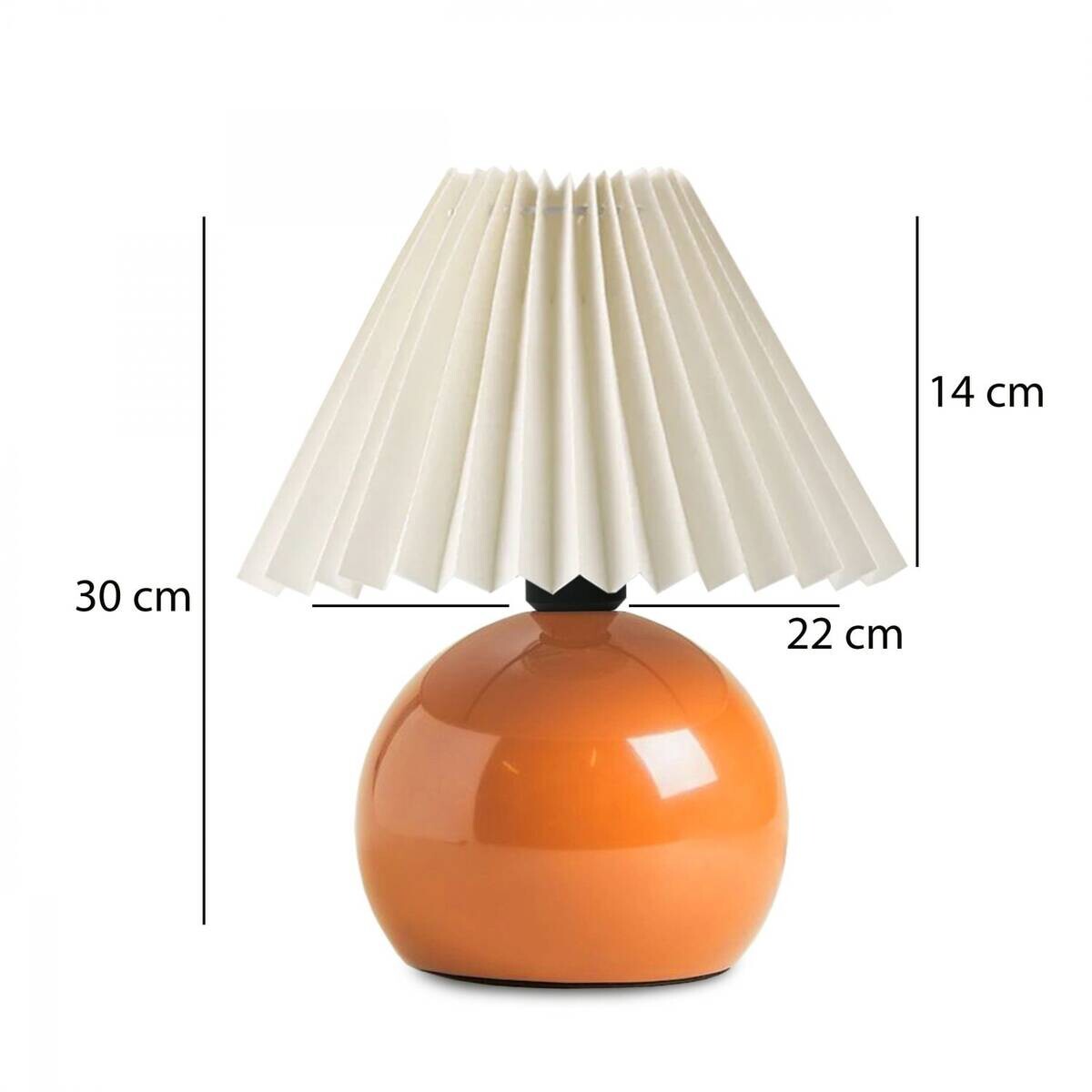 Opviq Tischleuchte creme orange B/H/T: ca. 22x30x22 cm E27 1 Brennstellen