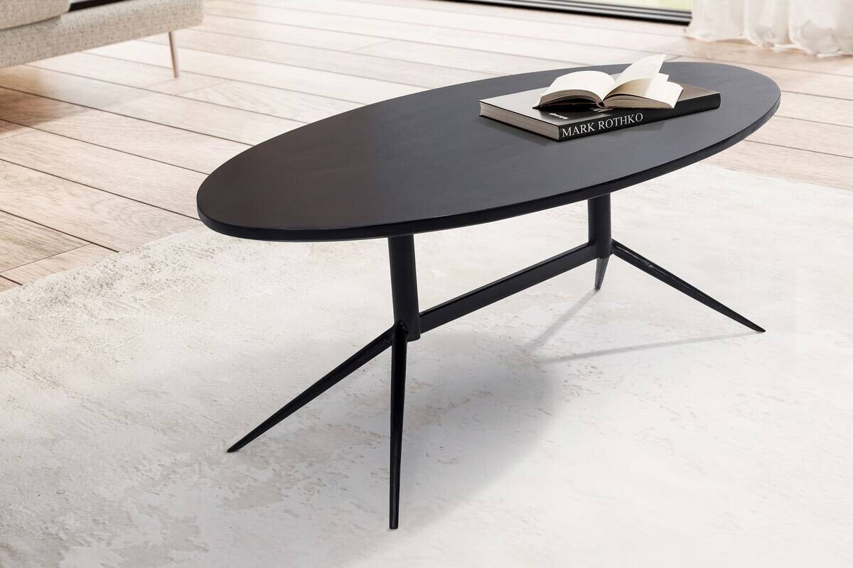 Wohnling Couchtisch schwarz Mango B/H/T: ca. 90x35x50 cm