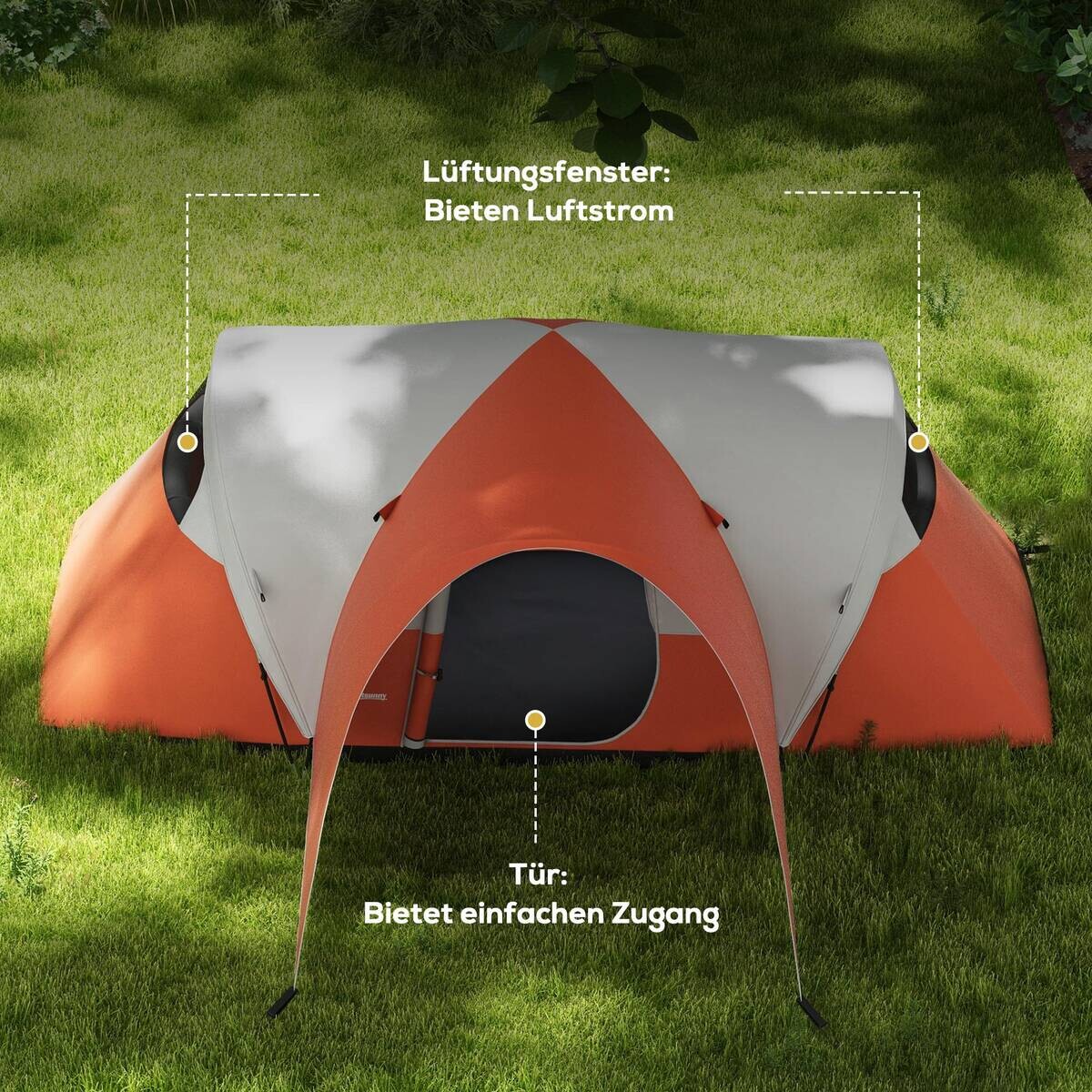 Outsunny Campingzelt B/H/L: ca. 300x198x550 cm