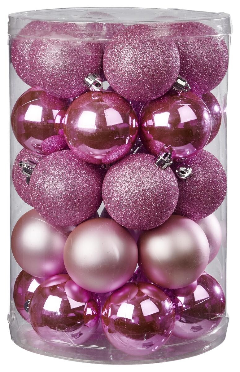 POCOline Weihnachtskugelset rosa