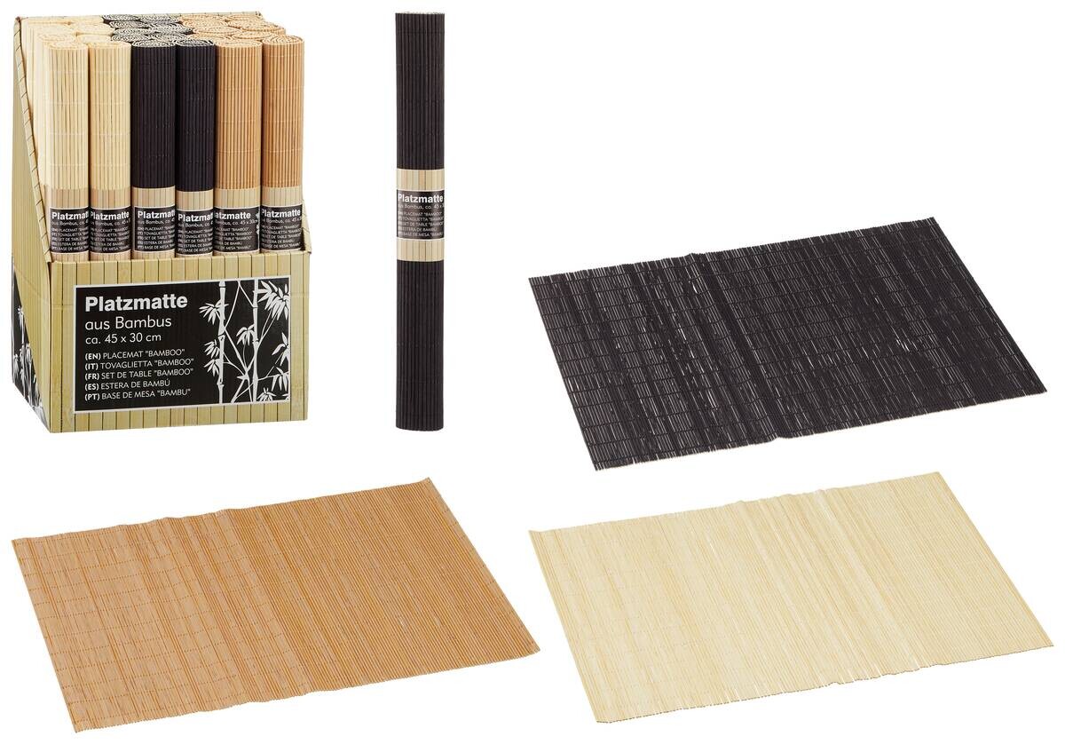 cepewa Platzmatte beige Bambus
