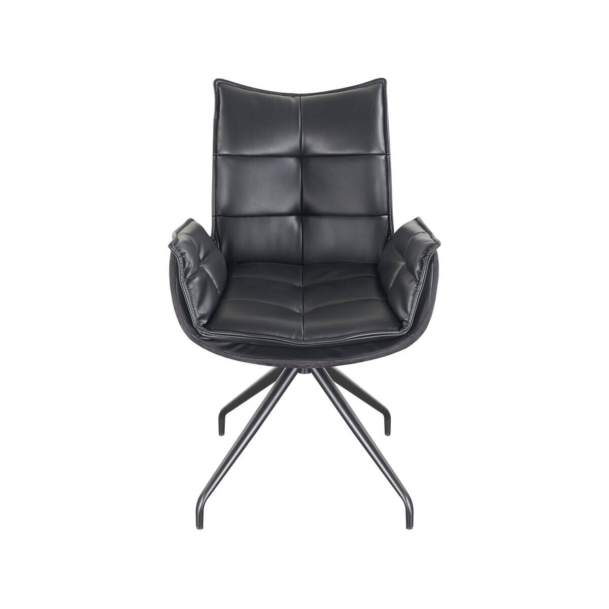 Armlehnstuhl Malin schwarz Kunstleder B/H/T: ca. 59x93x65,5 cm