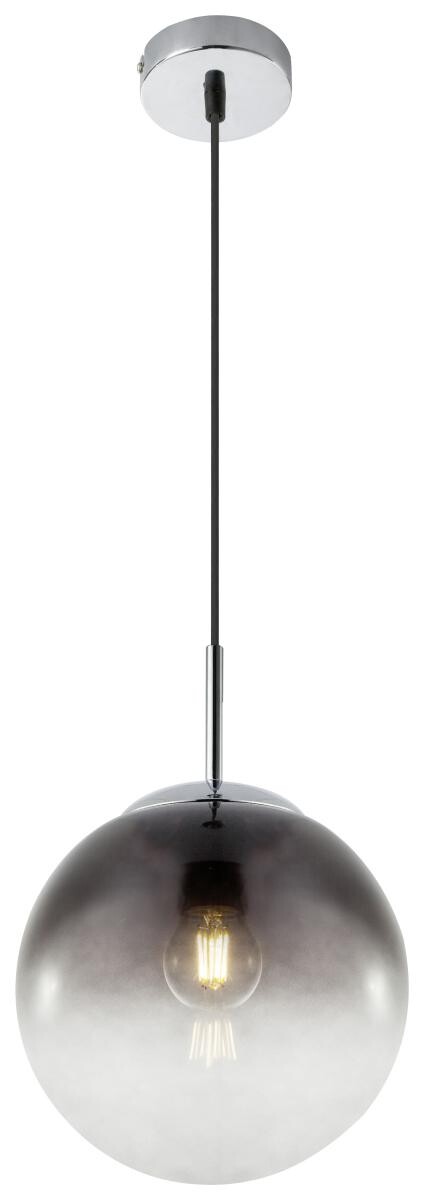 GLOBO Pendelleuchte Varus Rauchglas Chrom H/D: ca. 120x20 cm E27 1 Brennstellen