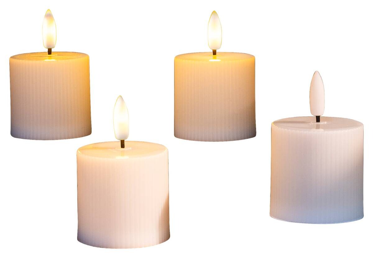 LED-Kerzen 4er Set weiß