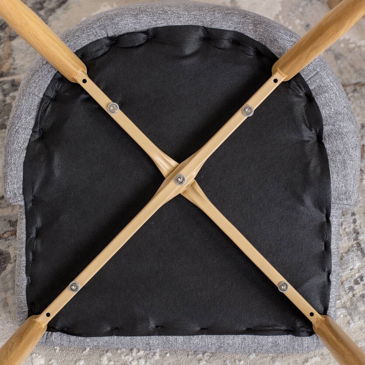 Stuhl TORINO grau Stoff B/H/T: ca. 53x91x58 cm