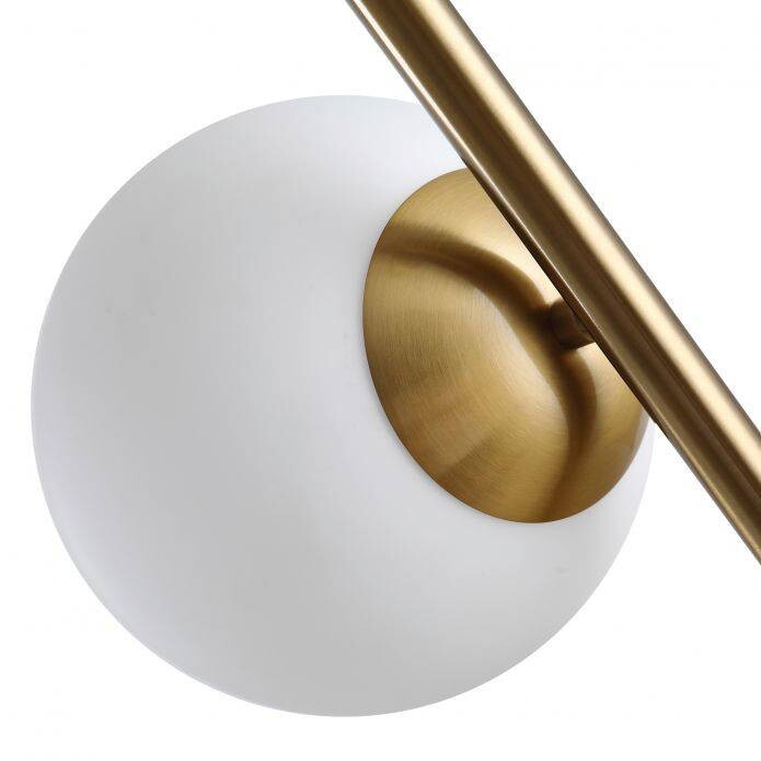 HOMCOM Stehlampe gold weiß Stahl Glas B/H/L: ca. 28x165x28 cm E27 2 Brennstellen