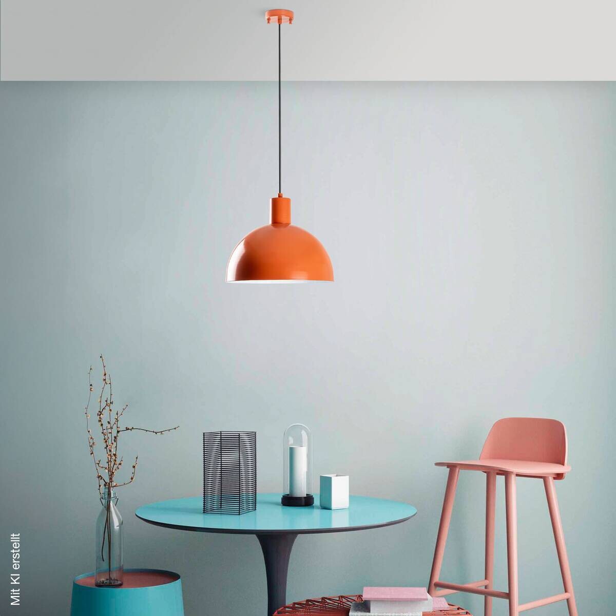 Opviq Pendelleuchte orange B/H/T: ca. 30x117x30 cm E27 1 Brennstellen