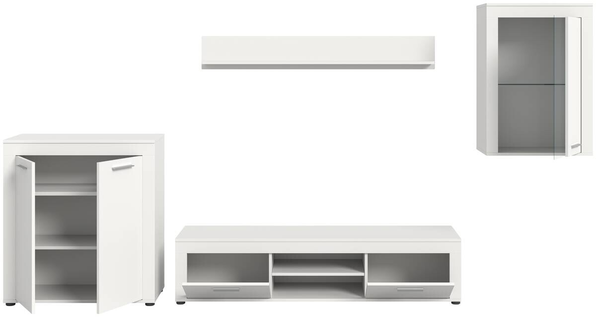 Wohnwand Jam weiß B/H/T: ca. 169x330x35 cm