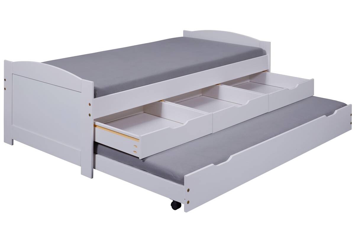 Funktionsbett Ulli weiß Liegefläche B/L: ca. 90x200 cm