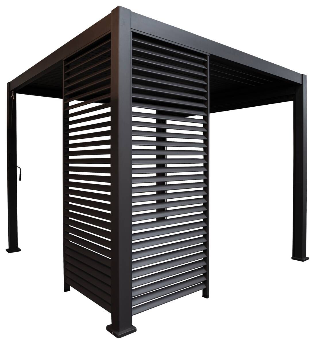 Mirador Lamellen-Seitenteil für Pergola Classic und Deluxe anthrazit Aluminium B/H/L: ca. 123x236,1x6 cm