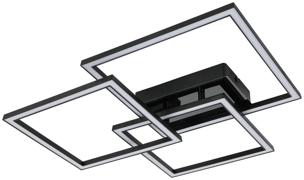 Nolo LED-Deckenleuchte Triple schwarz Kunststoff B/H/T: ca. 49,5x45x8 cm