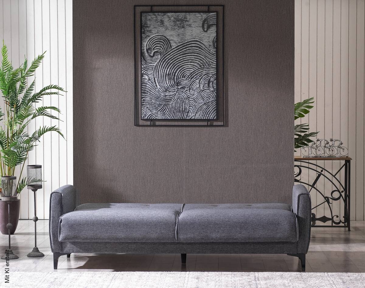 Sofa 3-2-1 San Marino anthrazit Microfaser