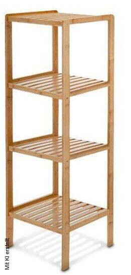 Bambusregal natur Holz B/H/T: ca. 36x114x36 cm